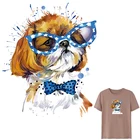 Солнцезащитные очки в стиле хип-хоп, нашивки с утюгом для собак на одежде, футболке, аксессуары сделай сам, моющиеся строительные аксессуары для теплопередачи