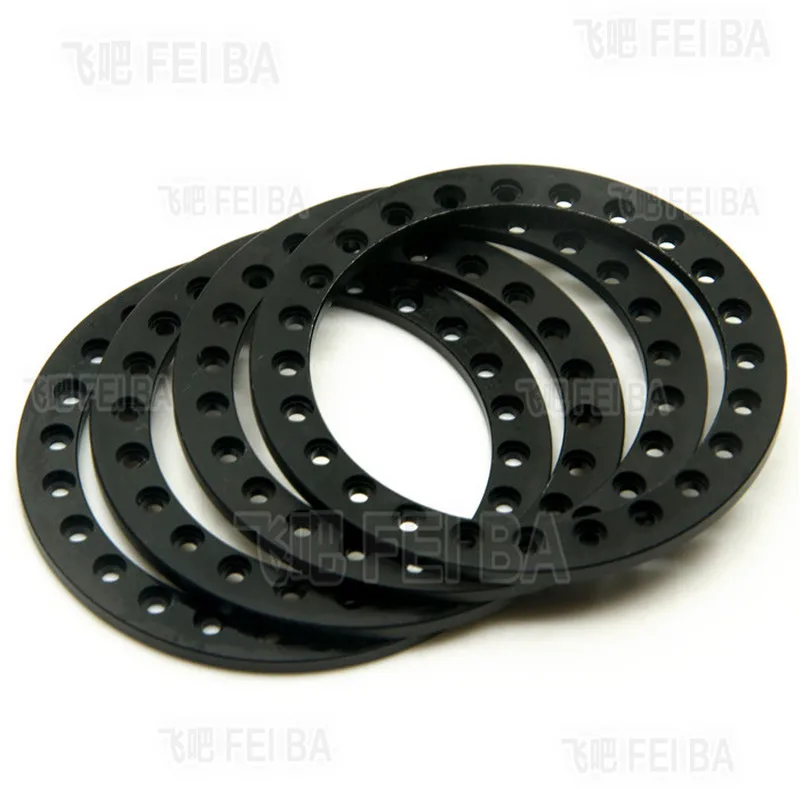 Anillo de presi&oacute;n de llanta de rueda, cubierta de cubo de rueda de aleaci&oacute;n de aluminio para coches RC 1,9, piezas modificadas, 2,2, 4 Uds.-3