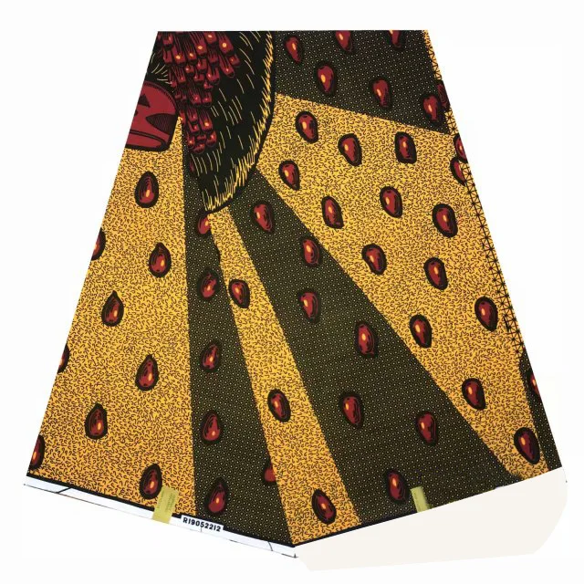 

wholesale african material 6yards african clothes wax fabric african printed 100% cotton real soft wax fabric 002