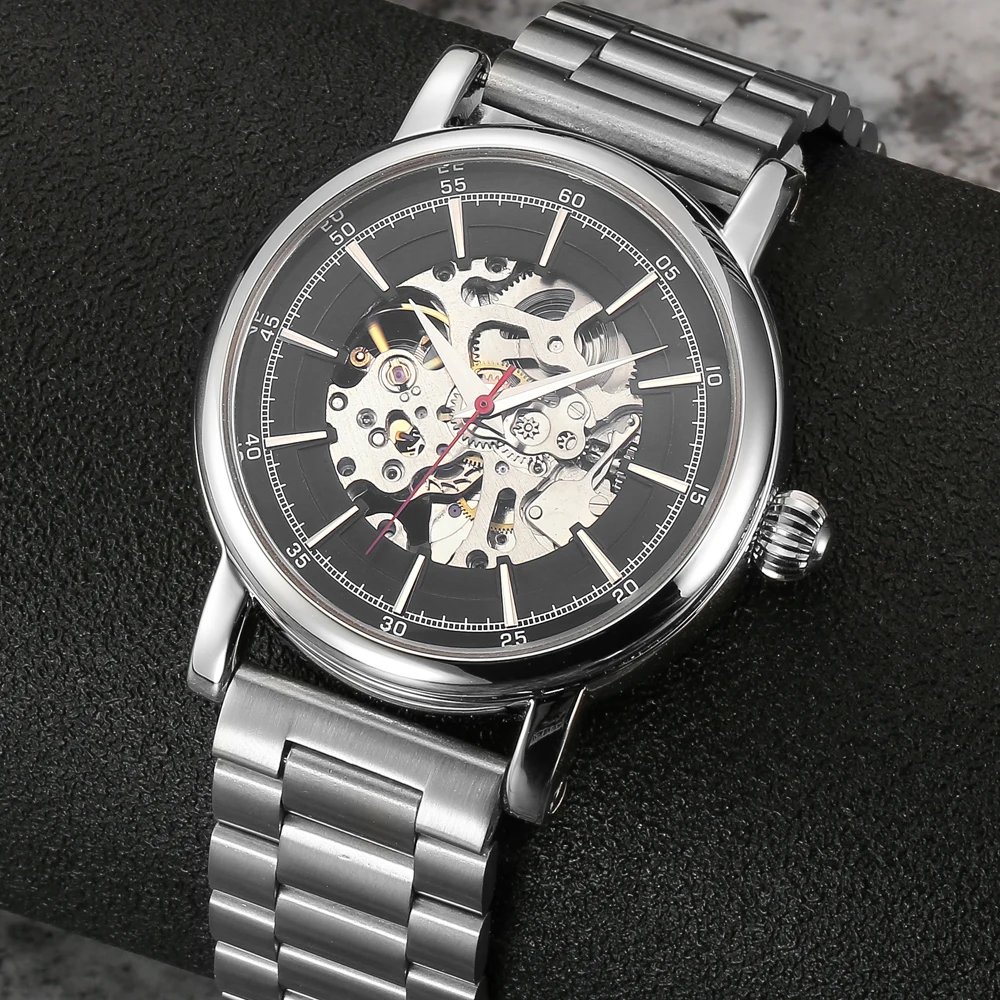 Watch Men Drop Ship Automatic Hollow Skeleton Dial Dropship Mechanical Movement Self-Wind Wristwatch Mechanische Uhren | Наручные часы