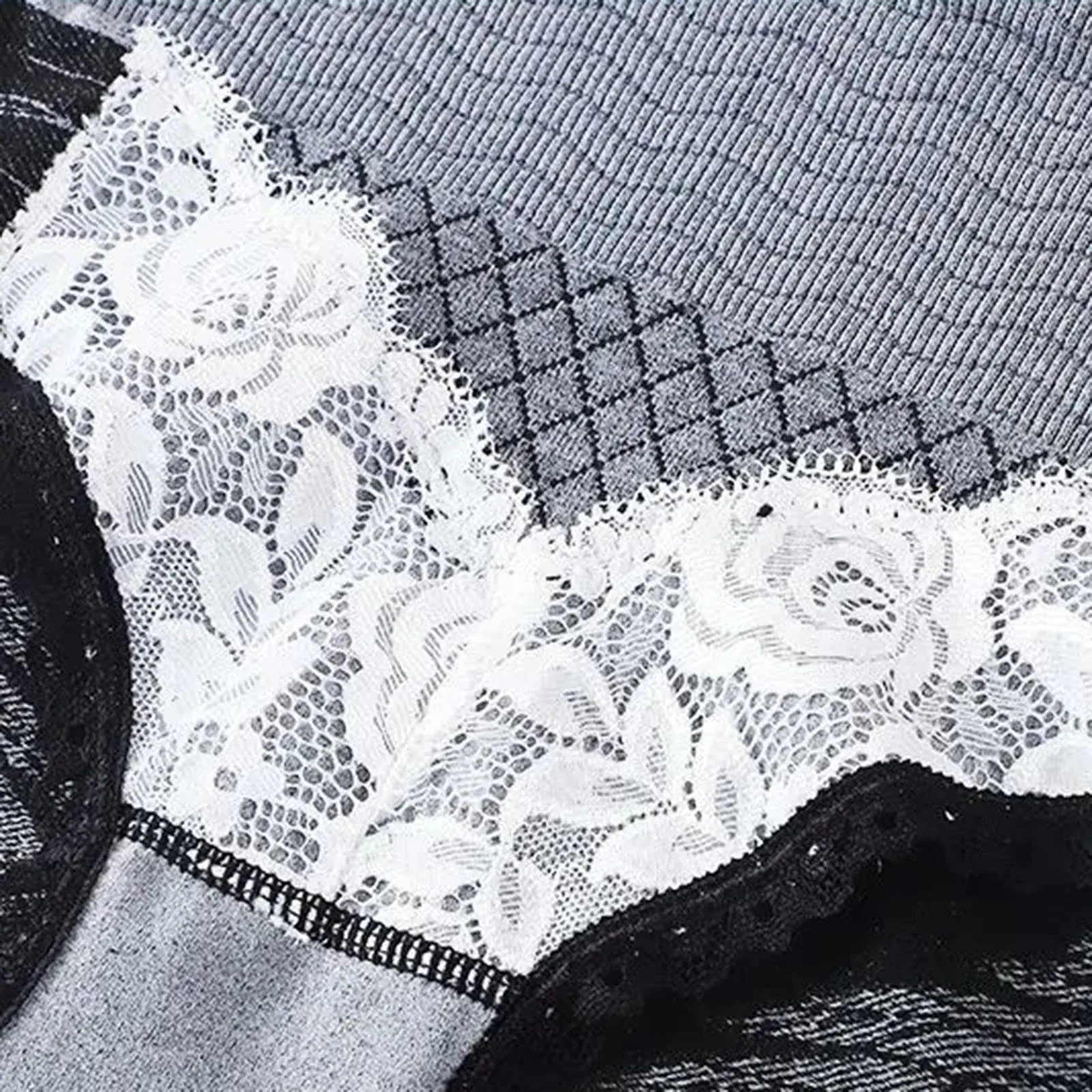 

5pcs Women's cotton briefs Underwear Panties Sexy Lace High-Waist Transparent Thongs Mesh Female Lingerie Underpants #40