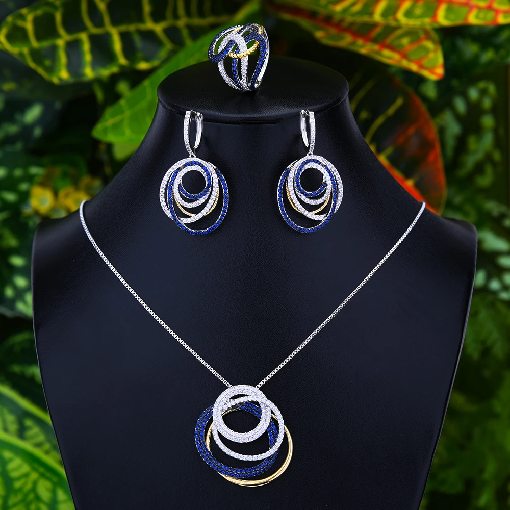 GODKI корейский тренд 3 шт. комплект массивной бижутерии женский свадебный