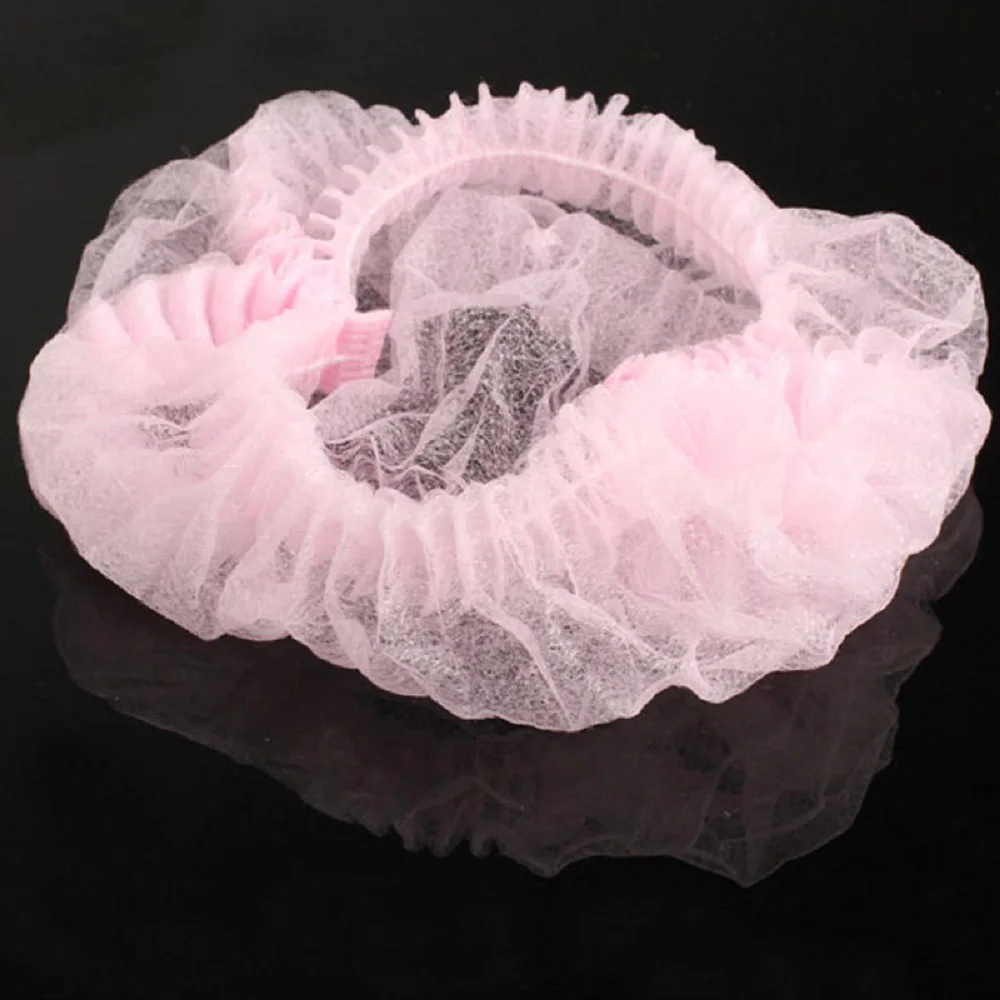 

20pc Disposable Hair Net Cap Non Woven Elastic Anti Dust Hats For Eyebrow Tattooing Hair Dyeing Tools Catering Factory Workwear