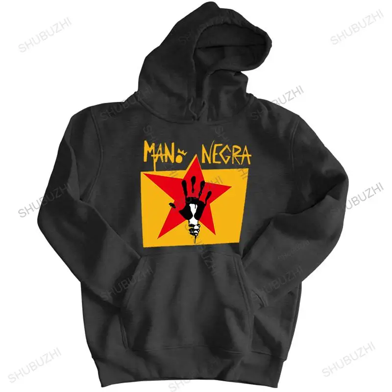 

New Mano Negra Manu Chao Rock Band Men's Black hoodie Size S M L XL 2XL High Quality Top hooded coat brand cotton casual hoody