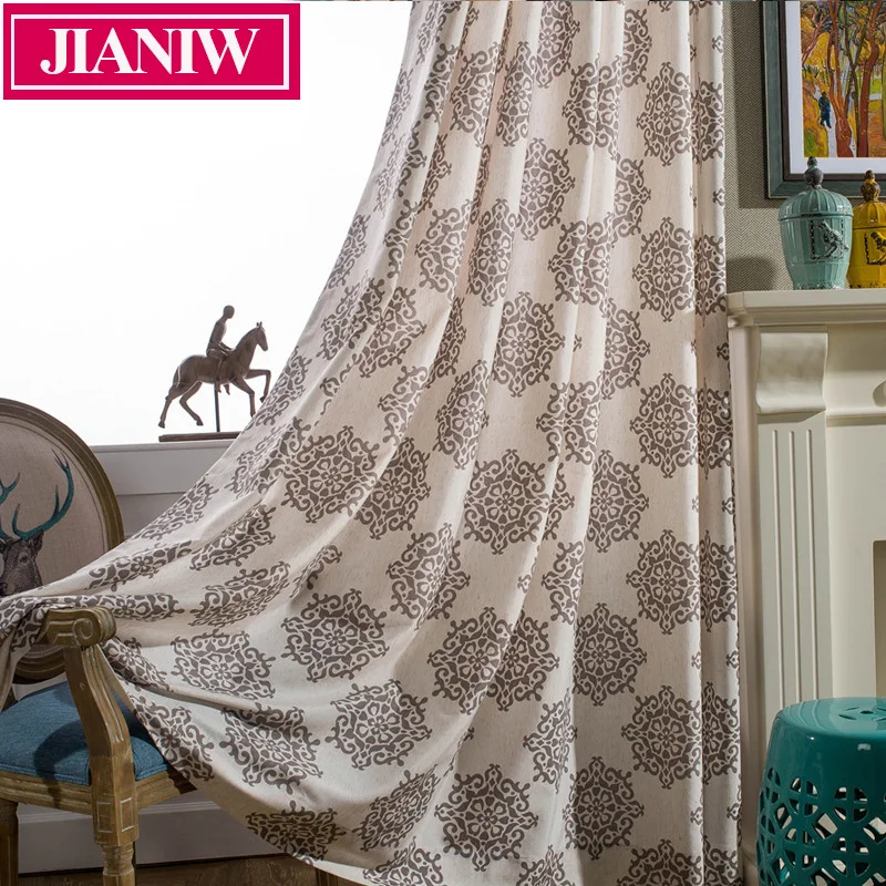 JIANIW хлопок и лен с геометрическим принтом фотообои драпировки для спальни