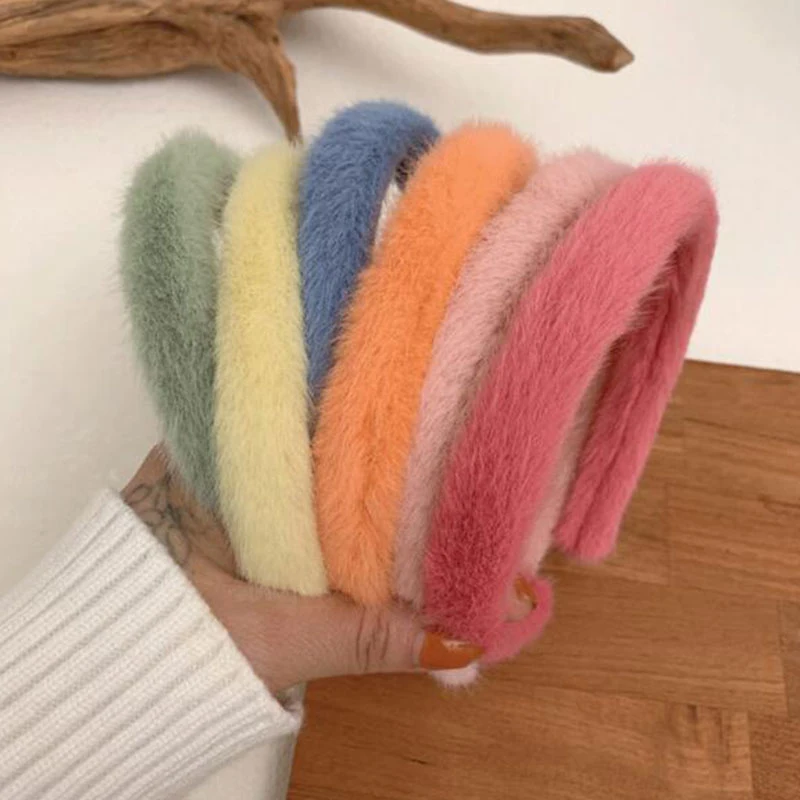 

Элегантные женские шерстяные повязки для волос карамельных цветов, аксессуары для волос, повязки на голову для женщин, Мягкая повязка для в...