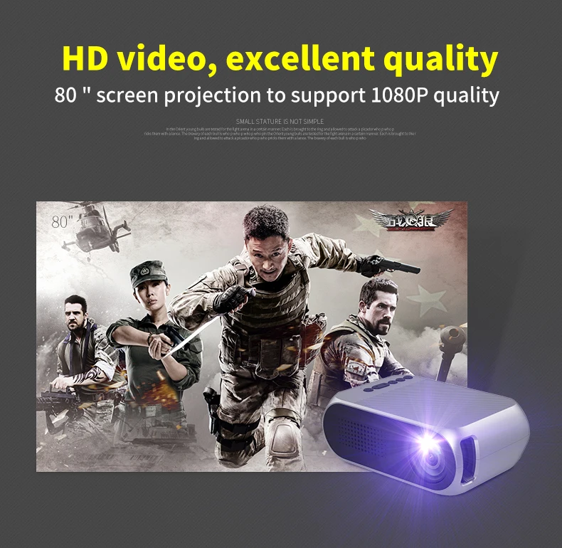 YG320 мини-проектор YG300 обновление Portatil Светодиодный прожектор Аудио HDMI USB мини-проектор домашний кинотеатр медиаплеер