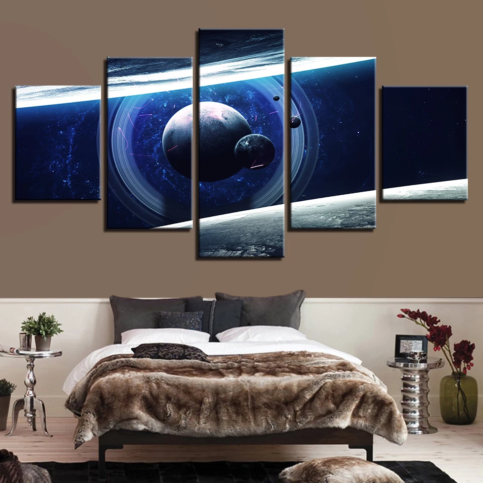 В виде космонавта Земли Юпитер Венера Солнце Луна и Вселенная 5 шт. настенные