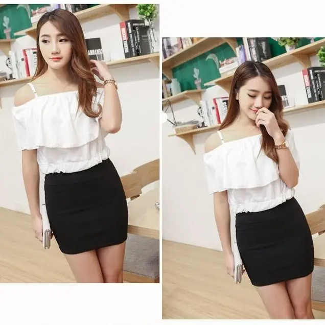 Короткая юбка сексуальная Нижняя с запахом одношаговая растягивающаяся плюс