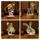 Подарки на Новый год 3D акриловые светодиодные лампы ночной Светильник рождественские неоновая лампа для спальни декора свадебных украшений светильник с аниме Декор