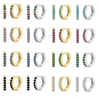 Женские радужные серьги BOAKO, серьги-петли из стерлингового серебра 925 пробы с модные серьги-кольца цирконием