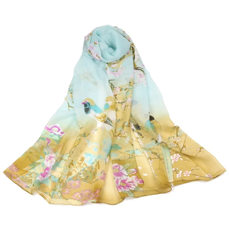 Шелковый шарф женские весенние и осенние модели тонкие импортные модные зимние| |