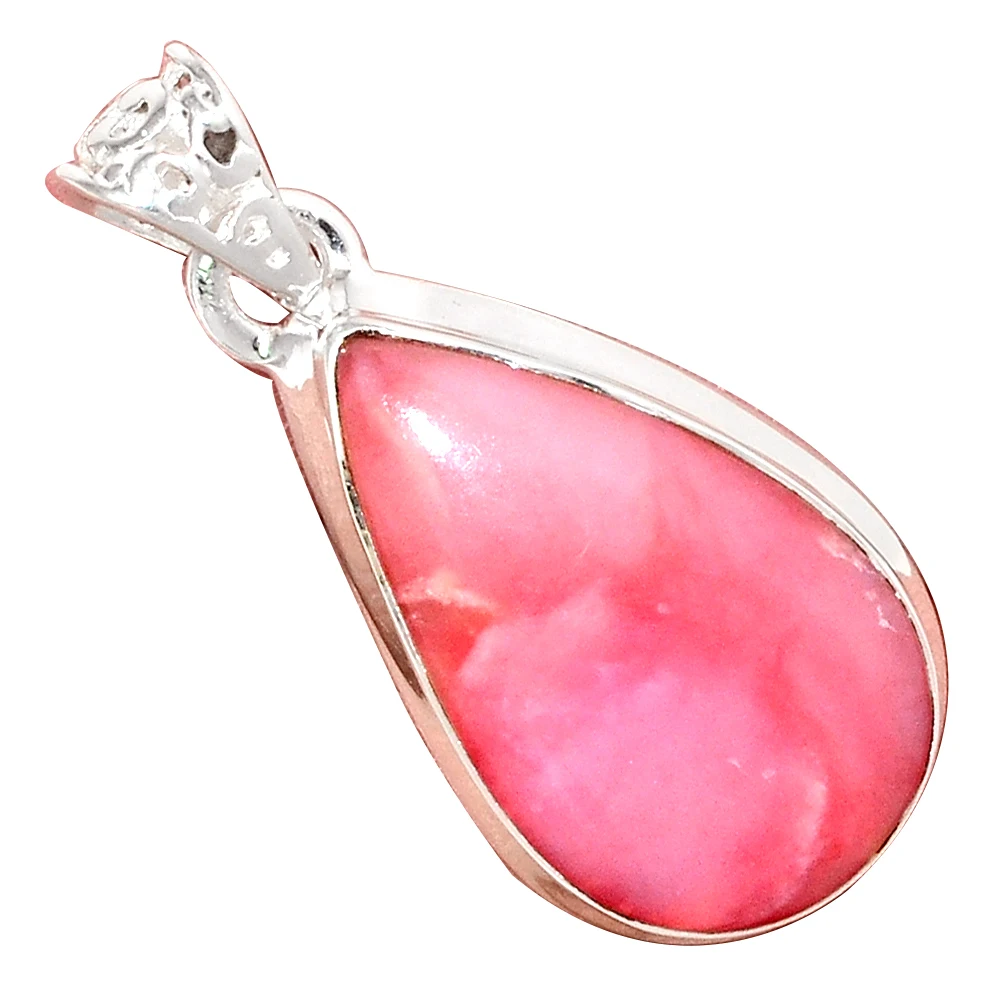 Nature PINK OPAL Pendant 925 Sterling Silver Women Hand Made Fine Jewelry Gift | Украшения и аксессуары