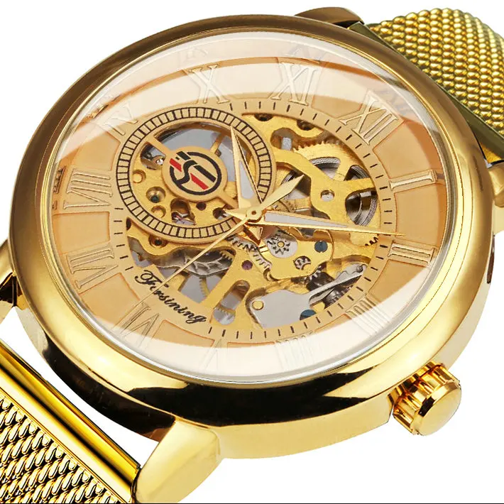 Часы наручные мужские механические Роскошные ультра тонкие Классические