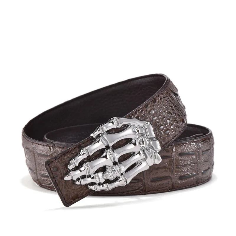 Мужские и женские кожаные ремни с крокодиловым узором роскошные брендовые