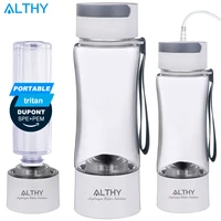 althy hydrogen rich water generator bottle tritanglass cup dupont spe pem dual chamber maker lonizer h2 inhalation device