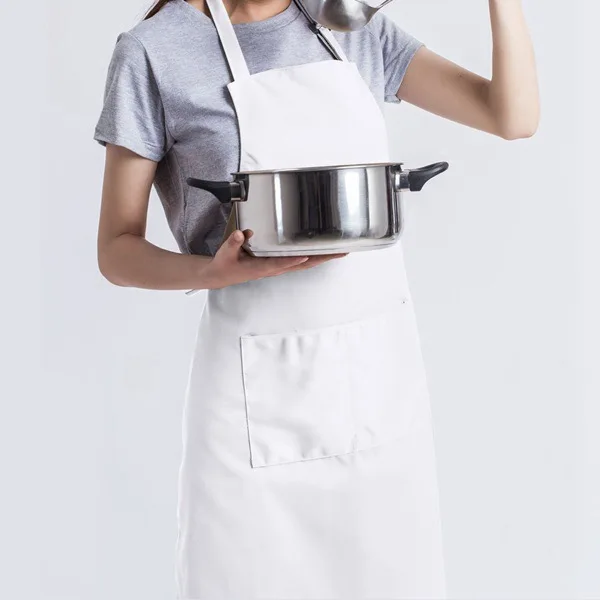 

Bib Aprons for Restaurant- Unisex Apron Bulk with 2 Roomy Pockets Machine Washable for Kitchen Crafting BBQ White 12Pcs