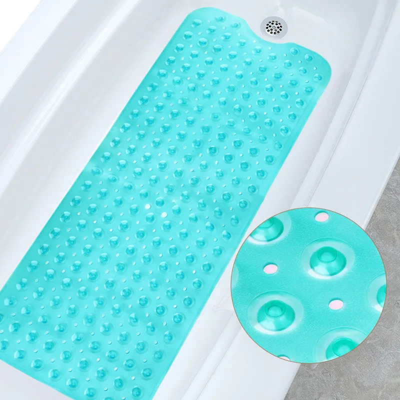

Anti Slip Bath Mat Suction Cup Safety Shower Bathtub Mats Mildew Resistant Bathroom Floor Mat PVC Waterproof Massage Foot Pad