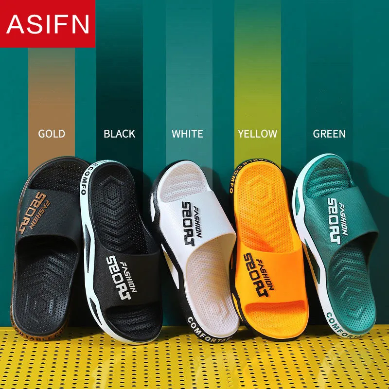 

ASINF Outdoor Sport Slippers for Men Women Slides Shoes Summer Thick Platform Home Indoor Anti-slip Ladies Slippers Flip Flops