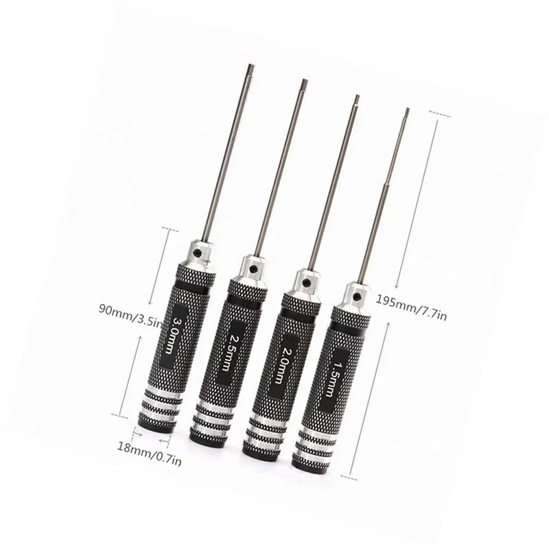 Шестигранная отвертка с ручкой H1.5mm/2 0mm/2 5mm/3 0mm для радиоуправляемой машинки/Heli HPI