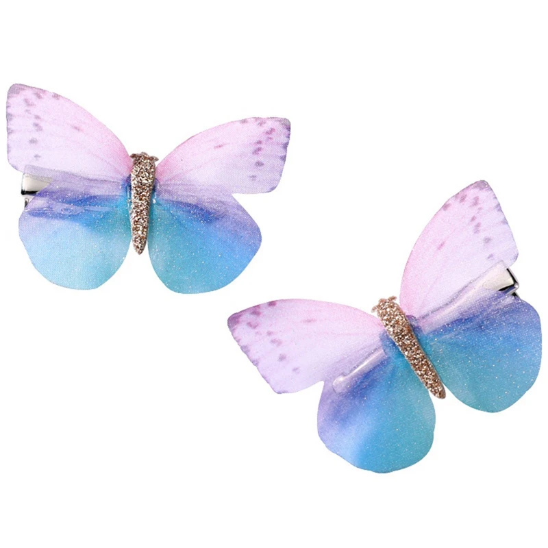 

Girls Beautiful Colorful Simulation Butterfly Hair Clips Sweet Hair Ornament Hairpins Fashion Cute Kids Hair Accessories