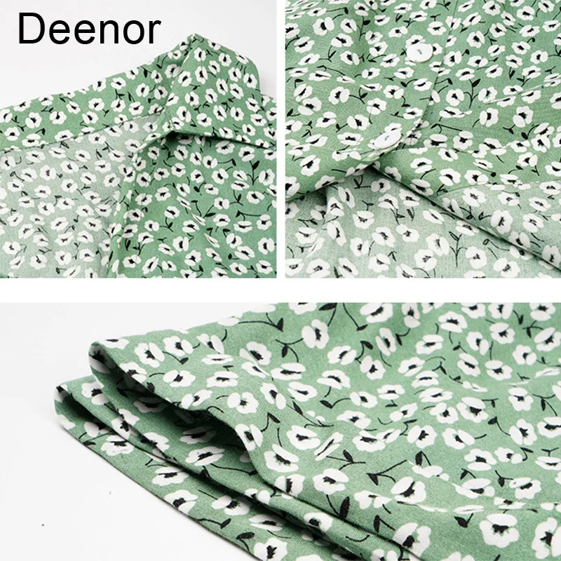 

Summer Floral Dress Women Casual Print Dress V-Neck Midi Dresses Female Short Sleeve Button Loosed Dress Holiday Beach Vestidos