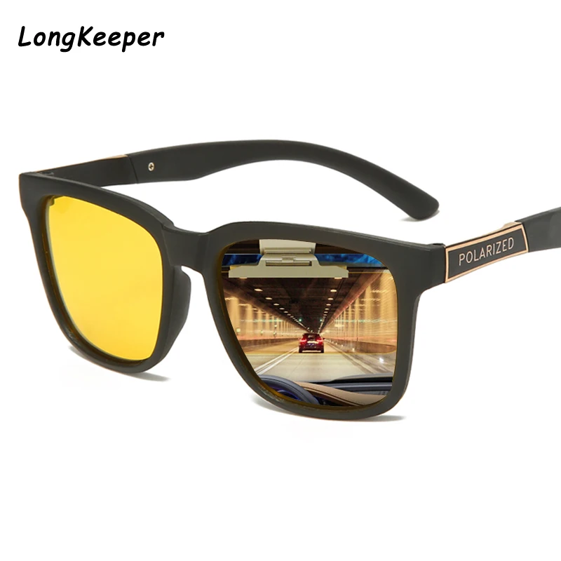 Longkeader новинка мужские солнцезащитные очки для ночного вождения поляризационные