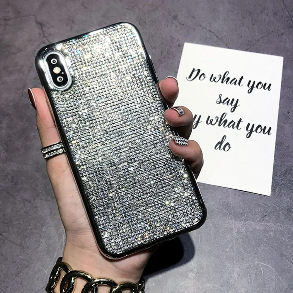 LLZ. COQUE блестящие стразы чехол для iphone 11 Pro Max X XR XS MAX чехол с кристаллами для iphone 8 7 Plus 6 6s Мягкий ТПУ чехол