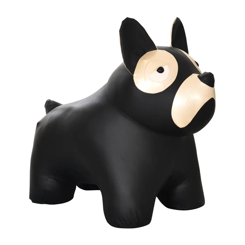 

Large Animal Children's Sofa Leather Bulldog Stool Living Room Decoration Shoe Changing Stool Animal Sitting Stool