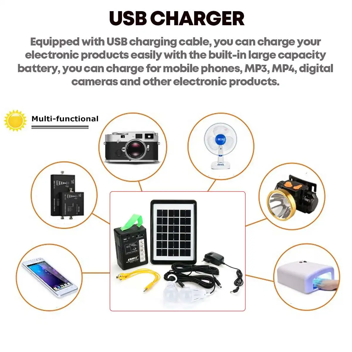 Becornce генератор солнечной энергии 100-240 В usb зарядка солнечная панель для хранения генераторов 2 лампы Бытовая система генерации энергии