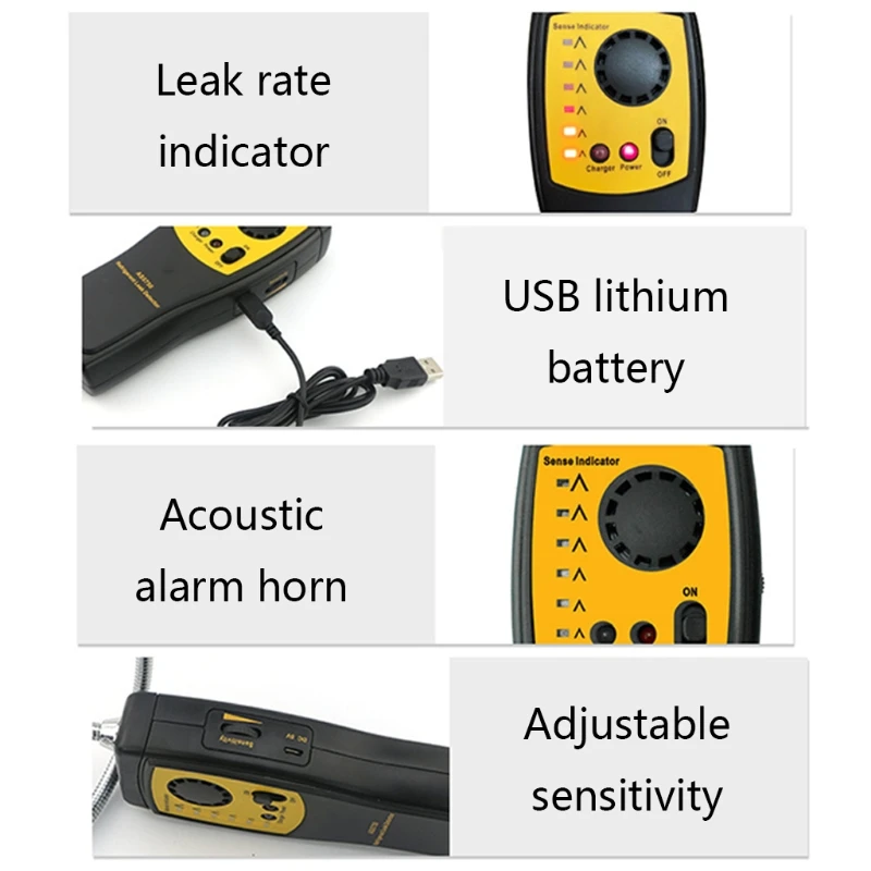 

AS5750/AS5750L Refrigerant Gas analyzer Freon Gas Leaking Tester Gas Indication