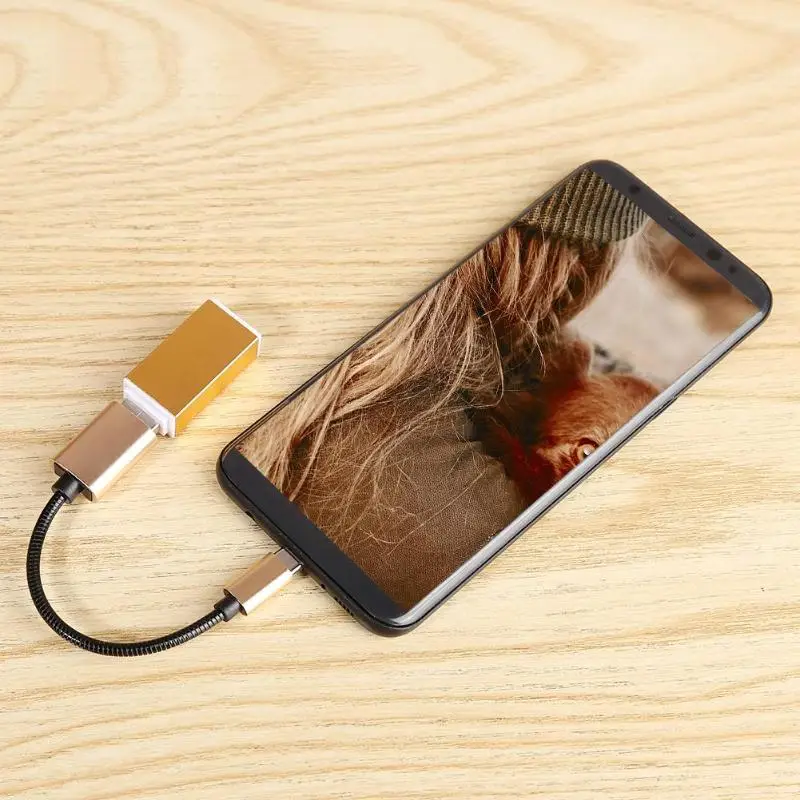 Портативный 14,5 см USB C адаптер для телефона OTG кабель type C штекер для USB2.0 Женский кабель для передачи данных Подключение периферийных устройств, таких как U диск, мышь