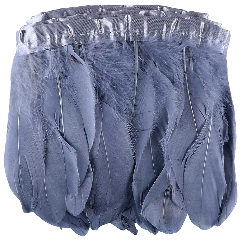 

1Meters/Lot Wedding Party Feathers Trims Fringe DIY Natural Goose Feathers for Crafts Sewing Clothing Christmas Plume Decoration