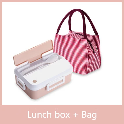 Pink Set Микроволновая печь Ланч-бокс с чаша-Контейнер Герметичный переносной пищевой контейнер Офис школа Пешие прогулки Кемпинг дети здоровье Bento box - Цвет: Pink Set