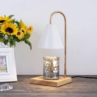 electric candle warmer lamp oak melt wax fragrance burner aromatherapy indoor table lamp for home bedside bedroom decor