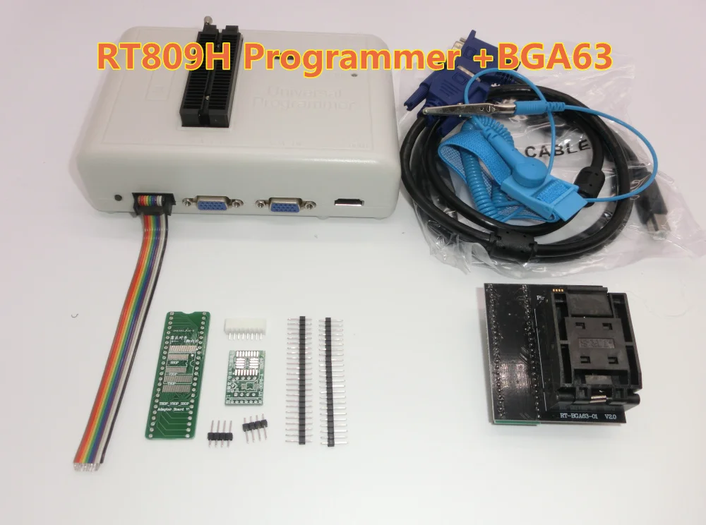 RT809H emmc-nand вспышка чрезвычайно быстрый Универсальный программатор+ 39 деталей+ кабель EDID с кабелями EMMC-N
