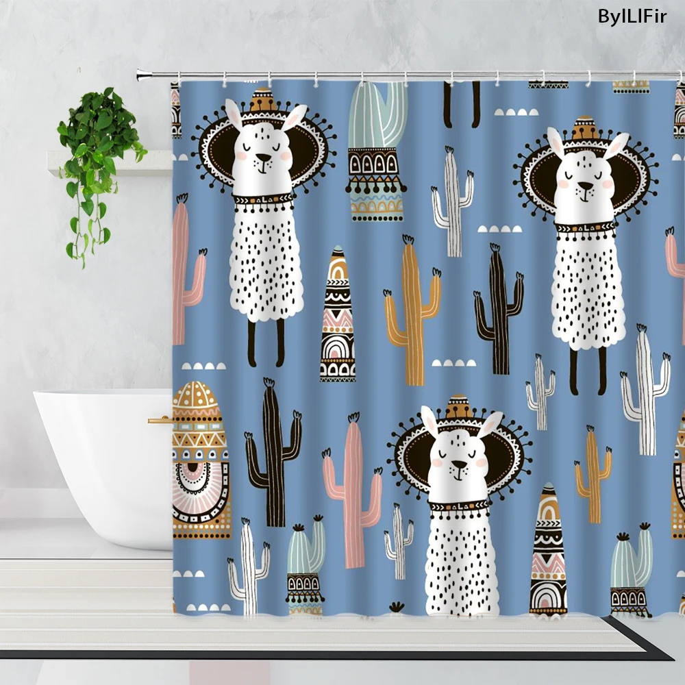 Занавески для ванной с рисунком оранжевых мультяшных кошек забавные креативные