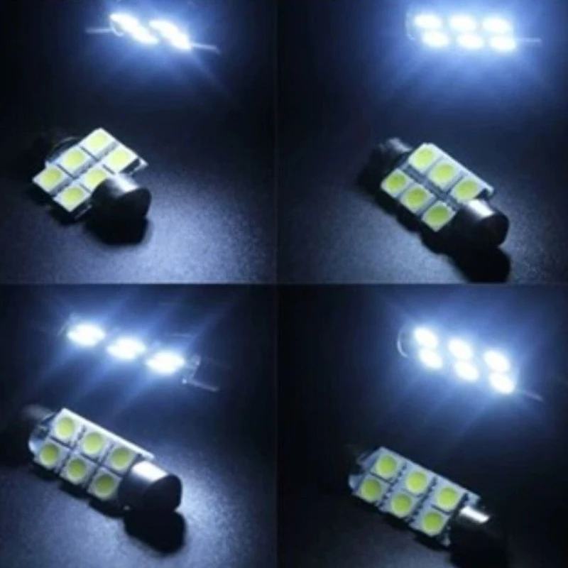 10x C5W гирлянда 5050 6 SMD светодиодный светильник футболка с принтом &quotавтомобиль&quot