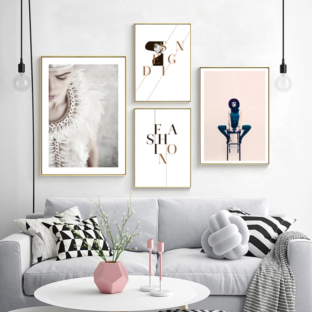 

Light Color Abstract Fashion Vintage Nordic Simple Wall Art Canvas Painting Drew Line Abstract Painting Nordic Posters And Prin