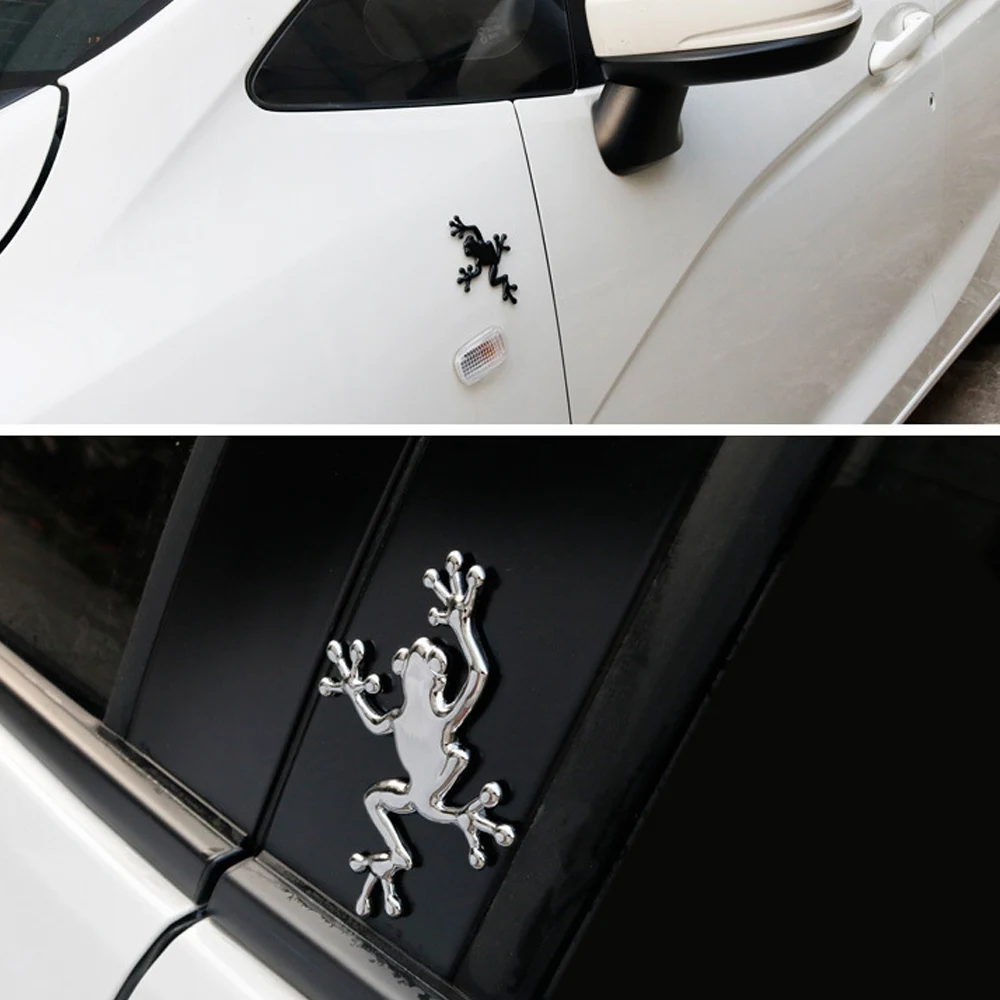 DSYCAR 1 шт. модные 3D металлические украшения для автомобиля металлическая лягушка