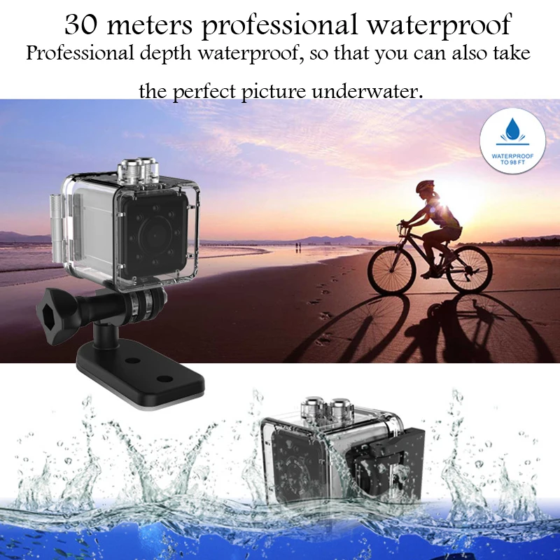 SQ13 HD 1080P Мини камера ночного видения водонепроницаемый корпус CMOS сенсор угол DVR