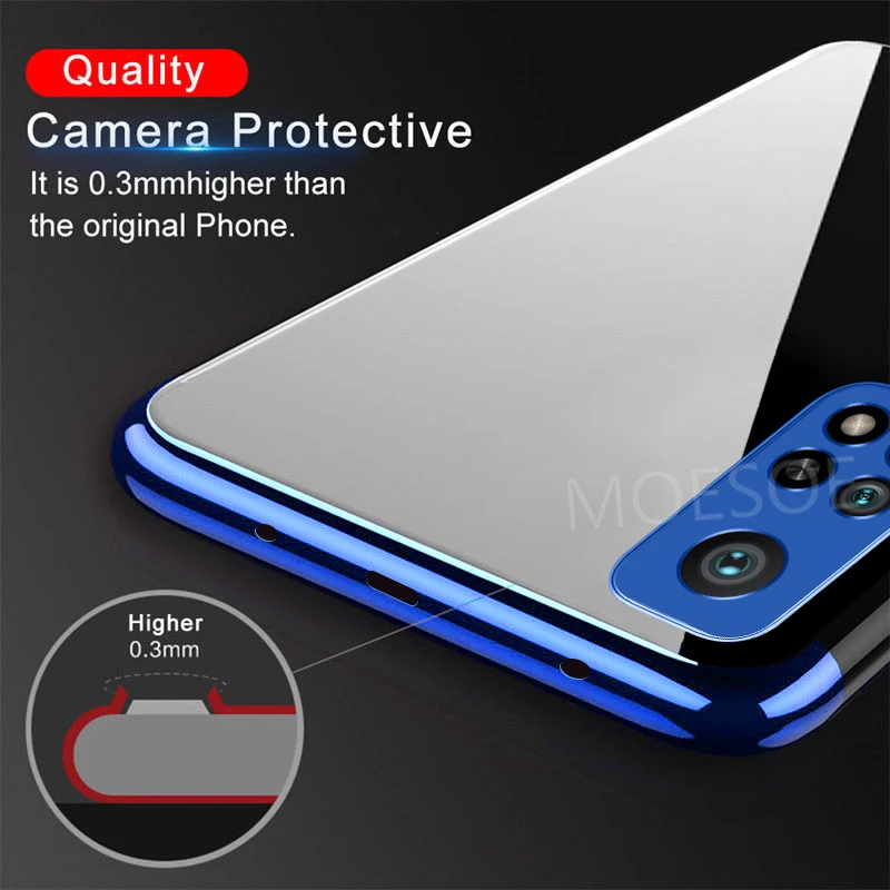 

Soft Transparent Phone Case For Xiaomi 11 10T Pro POCO X3 NFC Redmi Note 9 Pro 8 8T 8A K30 Electroplating Clear Gel Case Cover
