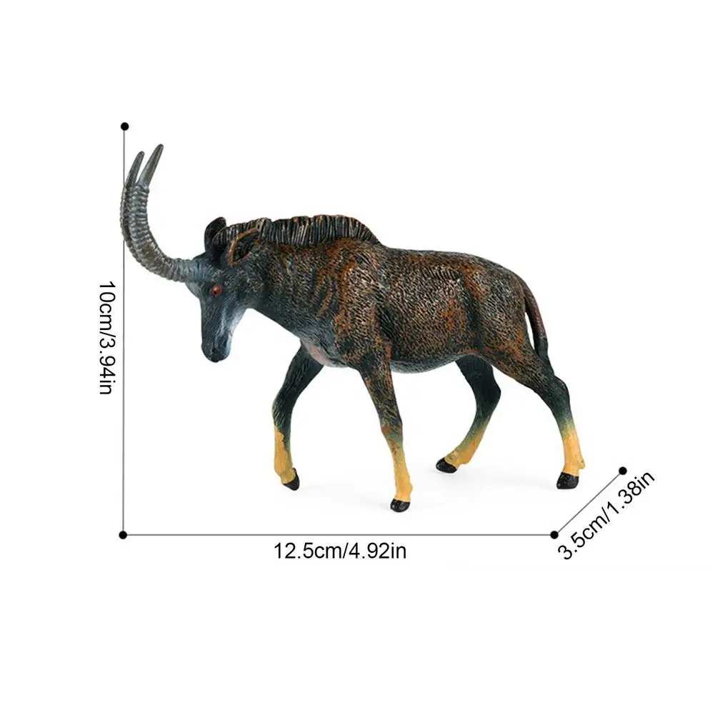 

Artificial Antelope Model Static Antelope Decoration Toy Simulated Wild Animals Models High Horned Black Antelopes Ornaments