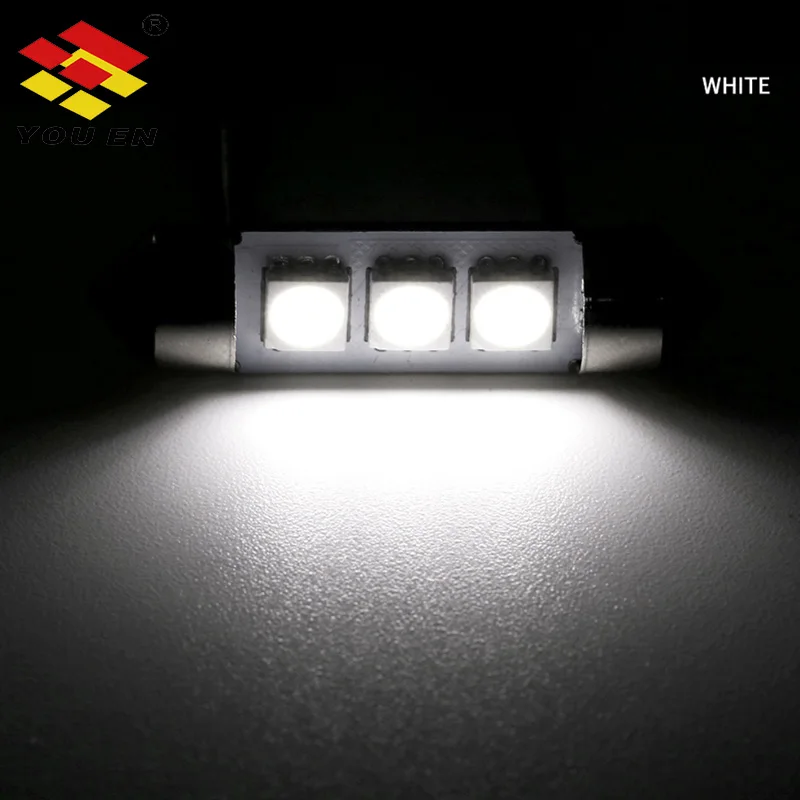 YOUEN Led C5W 5050 3 Smd 3Smd 36 мм 39 41 Dc 12 В гирлянда внутренняя купольсветильник лампа