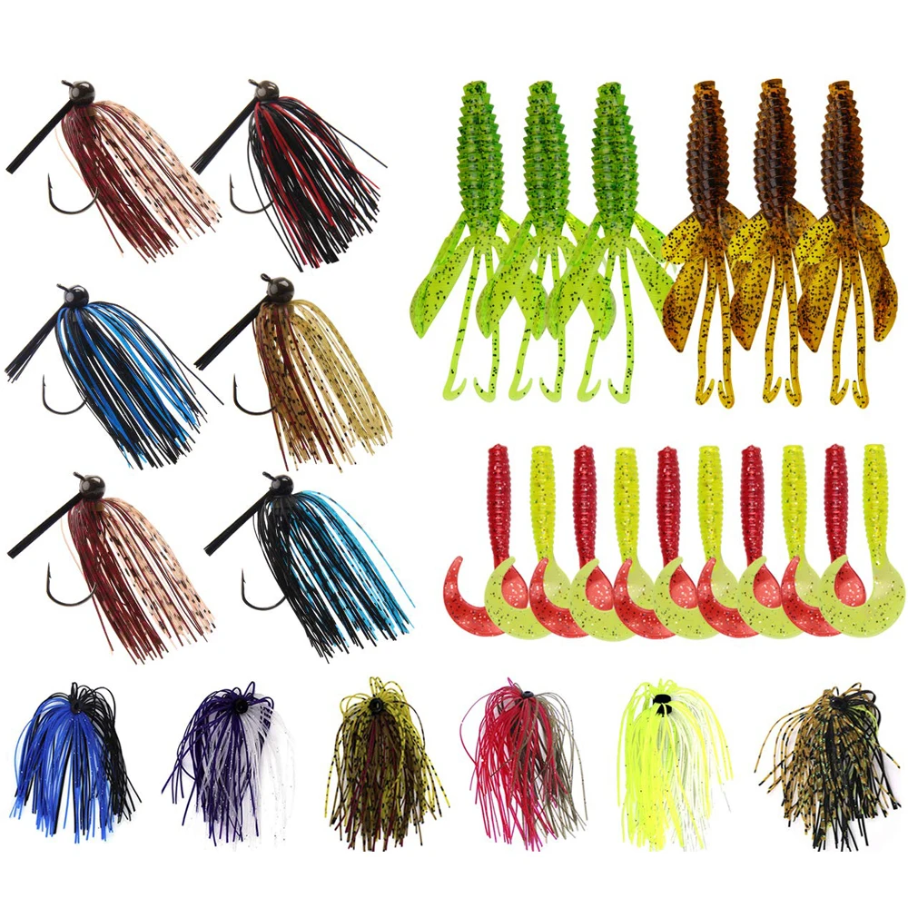 Easy Catch 28 шт. набор для рыбалки и футбола силиконовая приманка юбка мягкая