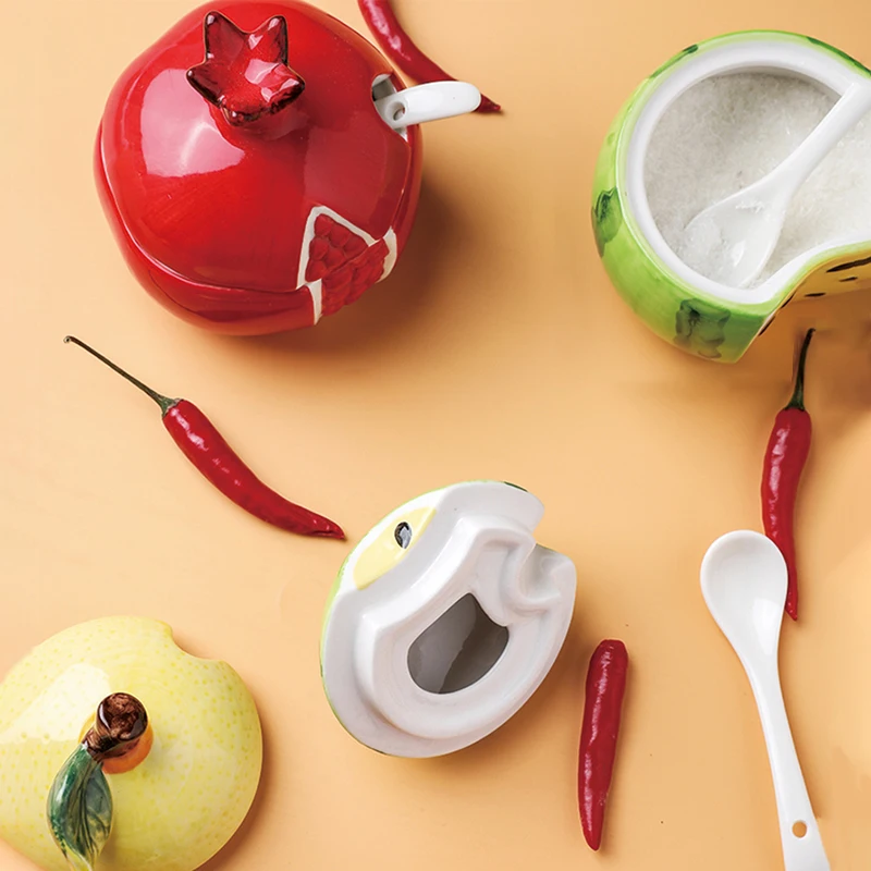 Керамическая герметичная банка для хранения фруктов Минималистичная Милая