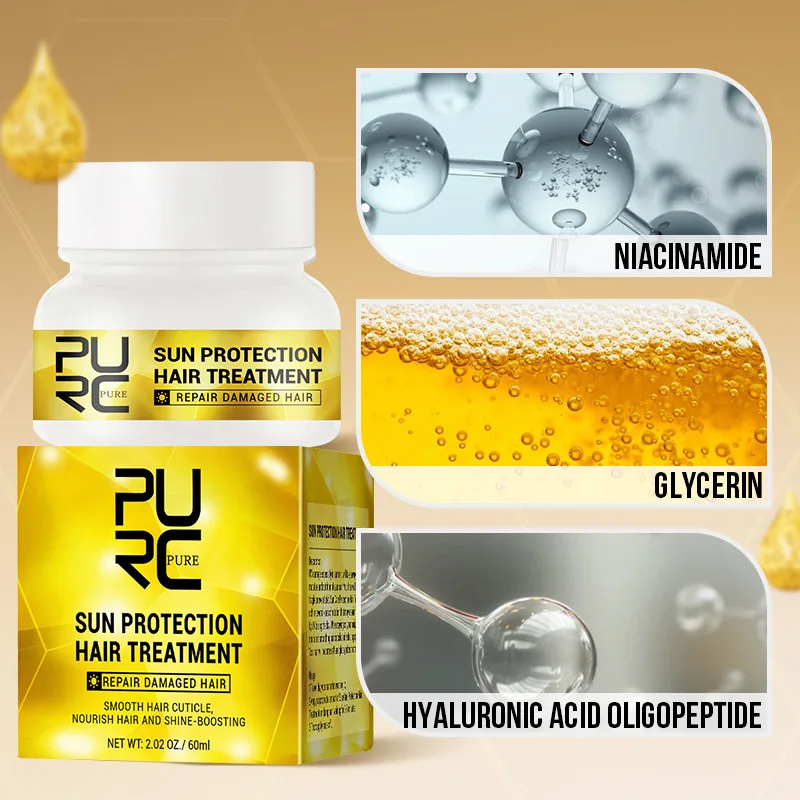 Маска для волос PURC выпрямления сглаживания блеска восстановления сухие волосы