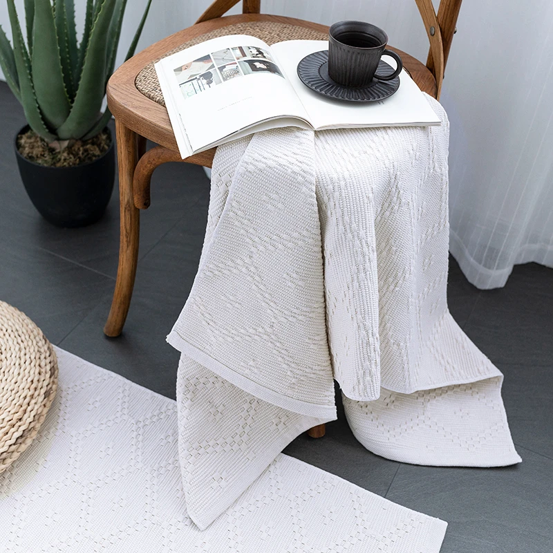 Скандинавские мягкие белые волнистые хлопковые коврики для гостиной спальни