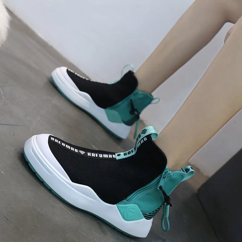 Женские холщовые кроссовки Weweya контрастных цветов уличная прогулочная обувь