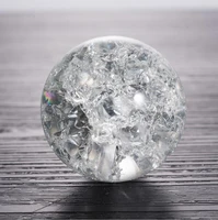 crystal glass ice crack ball quartz marbles magic sphere fengshui ornaments rocky water fountain bonsai ball home decoration